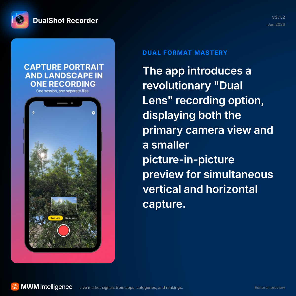 DualShot Recorder - Photo & Video App | MWM