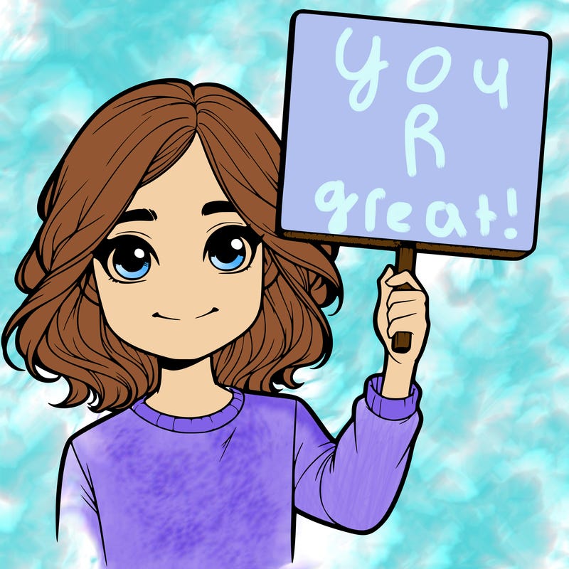 realistic girl holding up a sign