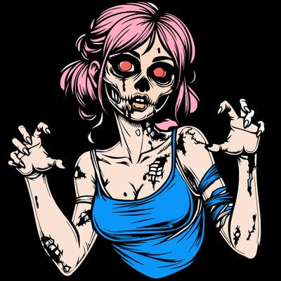 realistic zombie girl