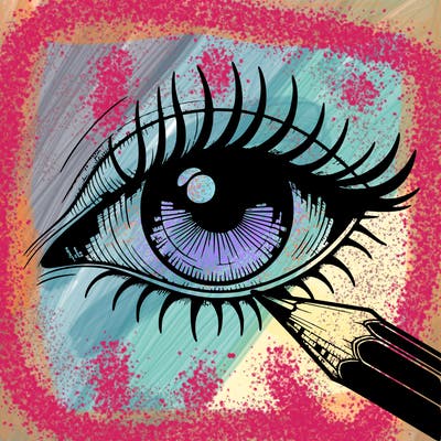 eye drawing pencil