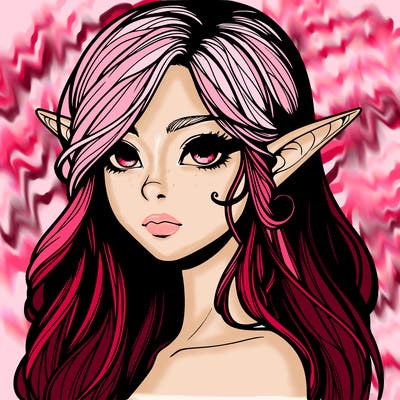 elf girl realistic dark fantasy