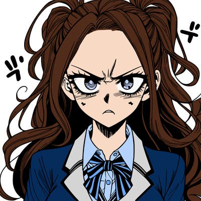 a really mad realistic manga girl