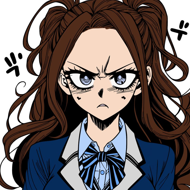 a really mad realistic manga girl