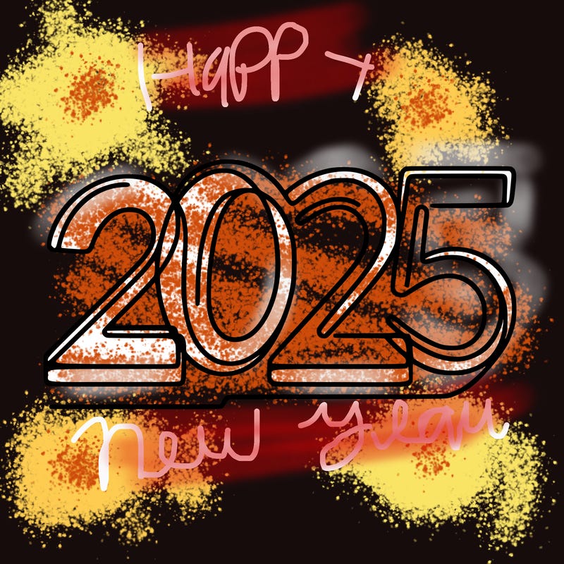 one line numbers sketch design “2025”