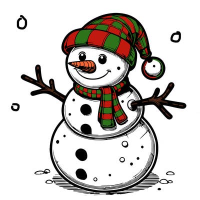 realistic christmas snowman