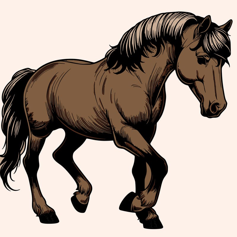 realistic horse with details