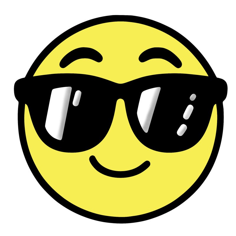 emoji with sunglasses