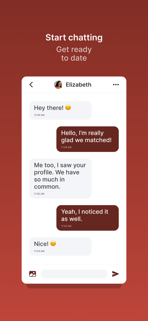 Widow Singles Dating App - Messaging interface of the Widow Singles dating app showing a polite conversation between two people who matched