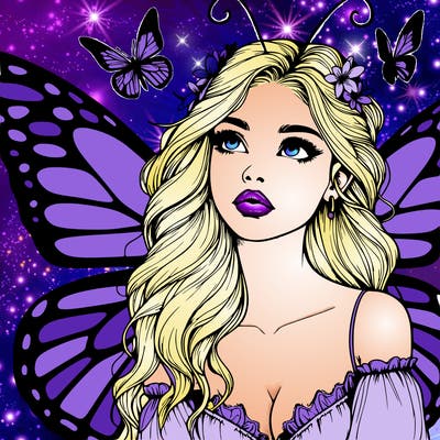 butterfly fairy realistic girl