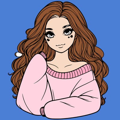 a beautiful girl in a big sweatshirt