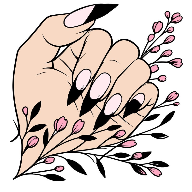 nails with french tip