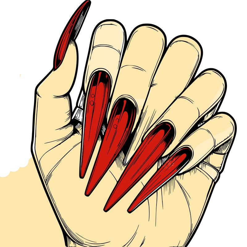 long realistic nails