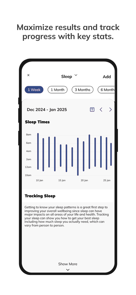 Cancer Freedom - Cancer Freedom app interface displaying a bar chart of sleep patterns and health tracking information.