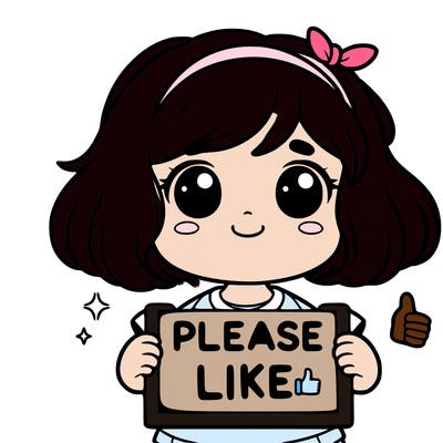 little girl holding plz like sign