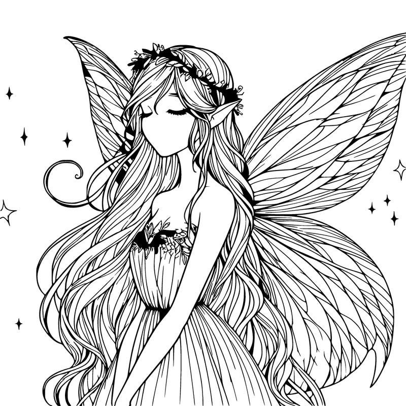 ethereal realistic fairy girl