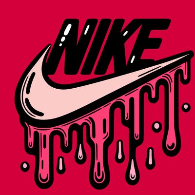 dripping nike logo
