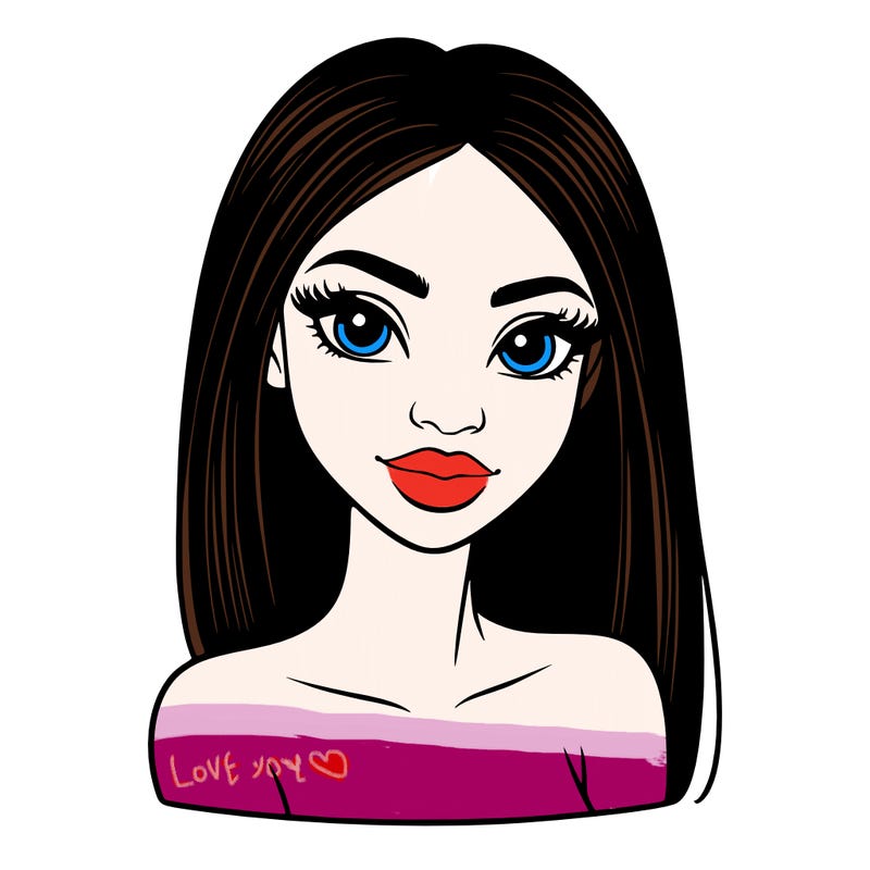 beautiful black woman with straight hair