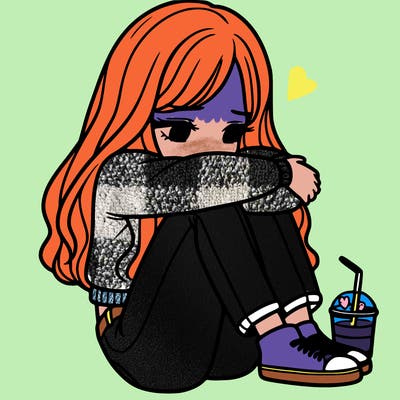 a girl  after a breakup