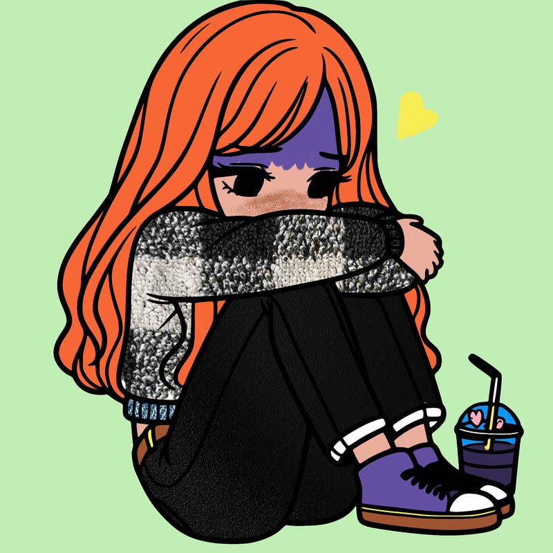 a girl  after a breakup