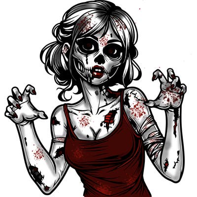 realistic zombie girl