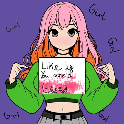 girl holding a blank sign in a long sleeve crop top