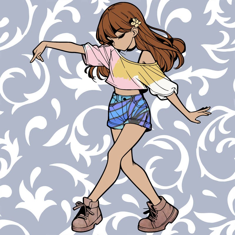 realistic girl danceing