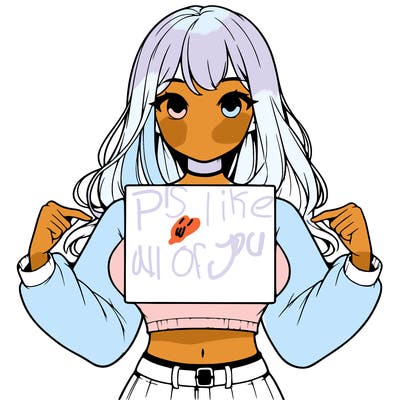 girl holding a blank sign in a long sleeve crop top