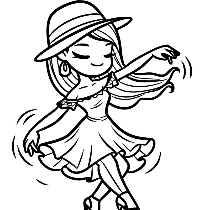 a girl who dances the salsa