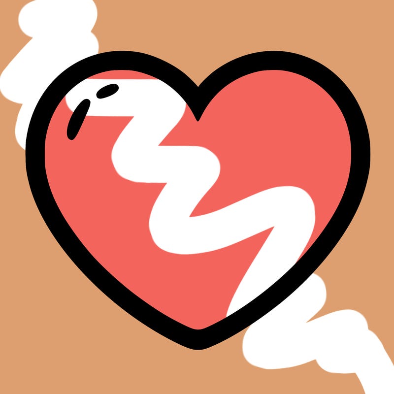 a blank heart