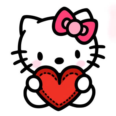 hello kitty with heart
