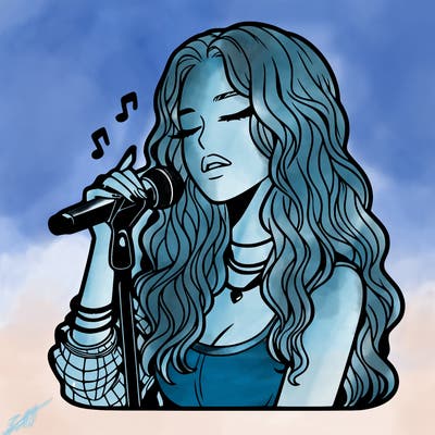 realistic female singer