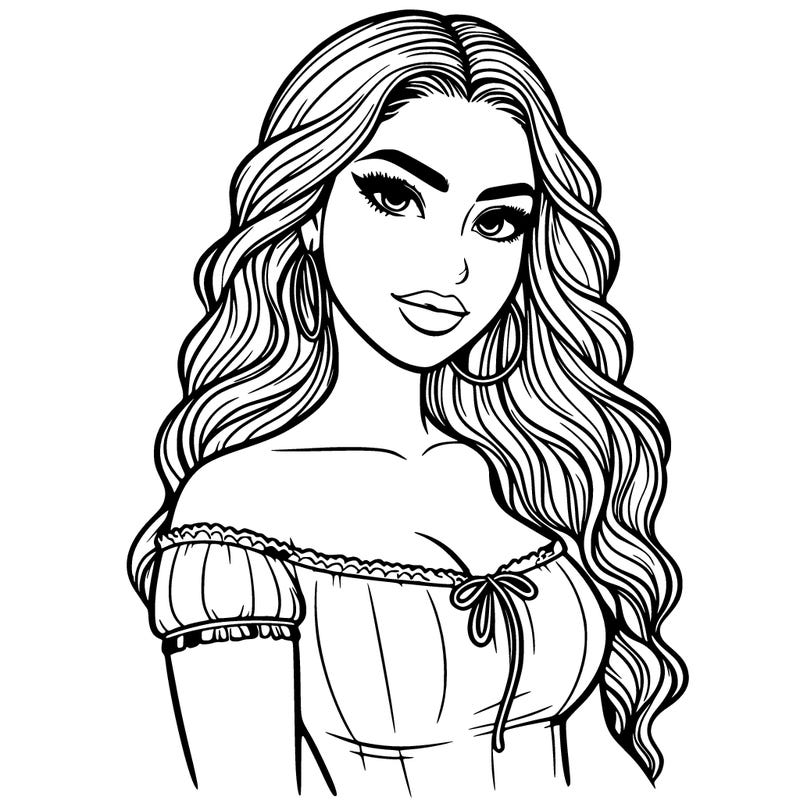 detailed realistic latina woman