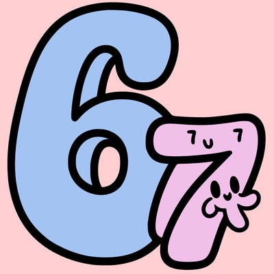 a number of a 6 and a seven