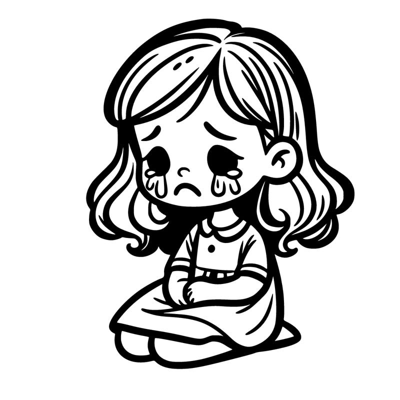 sad girl crying