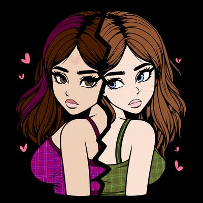 realistic girl split