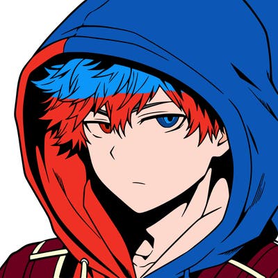 anime guy in hoodie