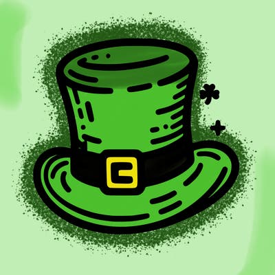 st patrick hat with thin lines