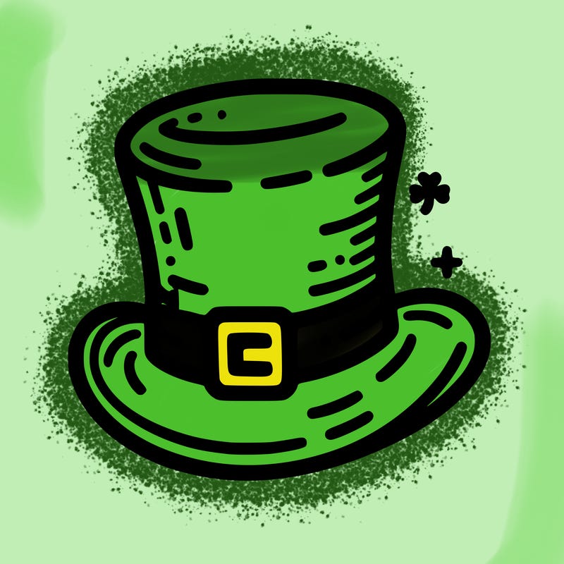 st patrick hat with thin lines