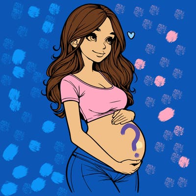 realistic pregnant girl