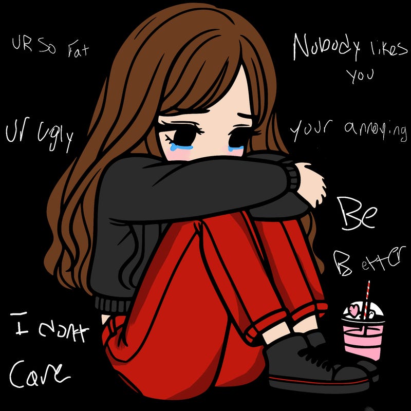 a girl  after a breakup