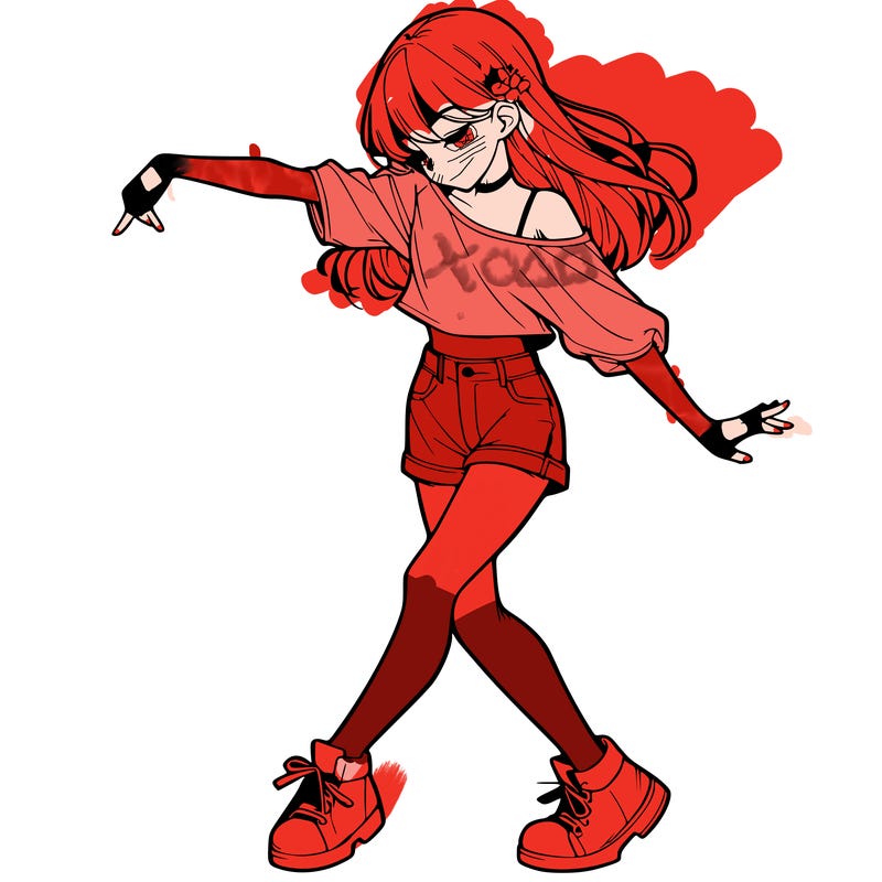 realistic girl danceing