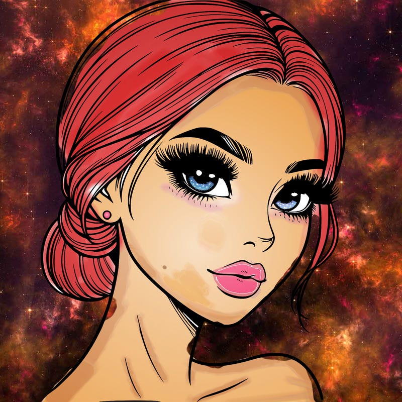 realistic girl with lashes