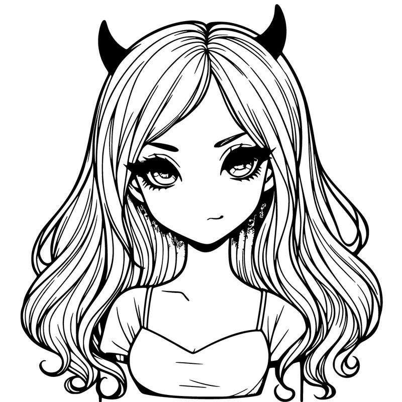 a realistic girl devil