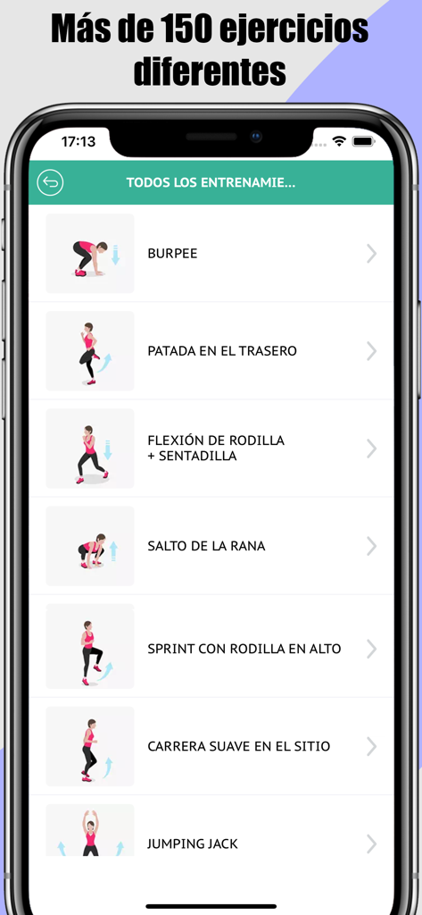 Home Exercises- No Equipment - A list of over 150 bodyweight exercises in the Home Exercises app