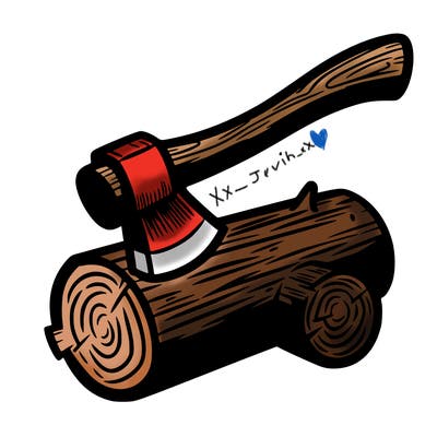 axe in a log