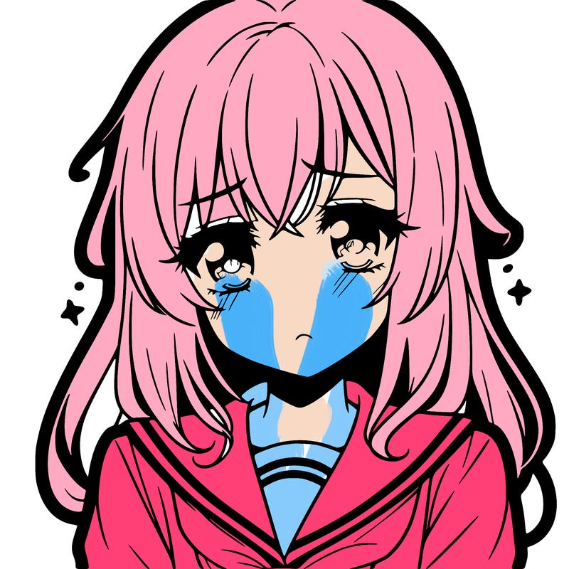 sad anime girl