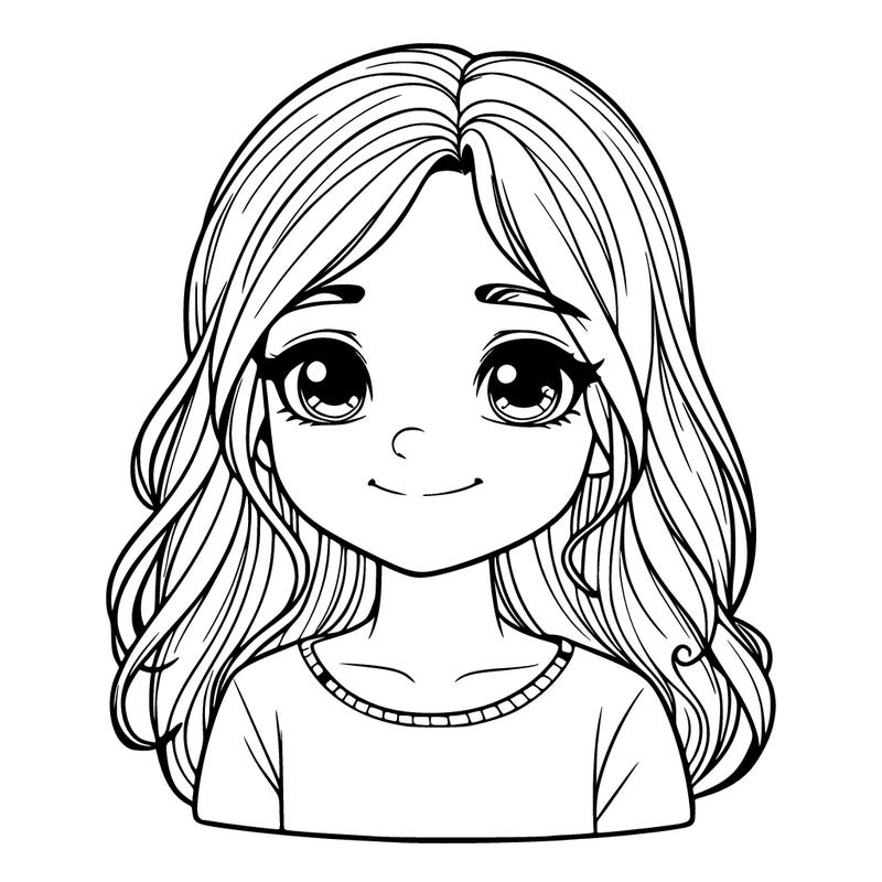 realistic girl with a small smile