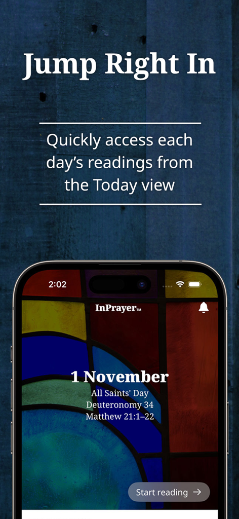 InPrayer by CPH - The Today view screen of the InPrayer app showing daily devotional readings.