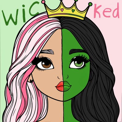 a realistic girl with a crown on