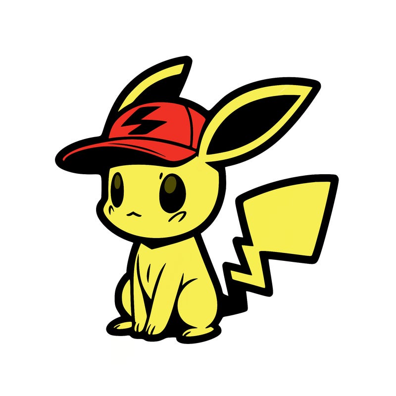 pikachu wearing ash’s hat